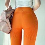 Fanka Body Sculpt 7/8 Length Reversible Leggings Orange EUC Size S Photo 1