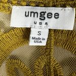 Umgee  Kimono Cardigan Womens S Mustard Yellow Floral Embroidered Cottagecore Photo 2