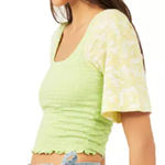 Free People  Marigold Top in Key Lime Combo, Size XL​​​​​​​ Photo 2