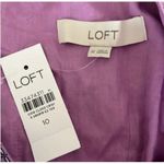 Loft  Women's Border Ruffle Floral V-Neck Sleeveless Midi Dress Size 10 Photo 6