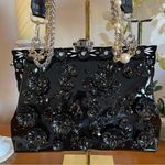 Dolce & Gabbana NWOT Black Floral Crystal VANDA Bag Chic, Bold & Glamorous Photo 1
