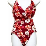 Cupshe Olivia Women XL Floral One Piece Cross Straps Back Tie Floral Swimsuit Photo 3