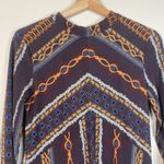 Free People  Stella Retro Mod Multicolor Earth-tone Fall Mini Dress Size S Small‎ Photo 3