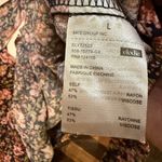 Elodie Floral Print Balloon Sleeve Blouse Navy Pink Romantic Top Size L Photo 3