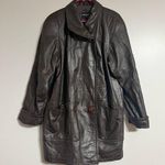 Women’s Vintage Pelle New York Milano Brown Leather Jacket Coat Size Large Photo 0
