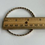 Women’s vintage dainty gold tone‎ flat braided bangle bracelet one size Photo 4