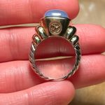 David Yurman 14K and Sterling Silver Two Tone Violet Chalcedony Cable Ring Photo 13