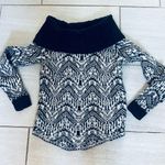 Abercrombie & Fitch Black White Off the Shoulder Sweater SZ S Wool Alpaca Blend Photo 8