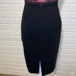 Theia Midnight Sheath Illusion Mesh Floral Applique Knee Photo 12