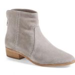 Joie  Lucy Gray Suede Leather Embellished Flat Stud Women Ankle Boots Size 7 (37) Photo 2