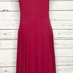 Eileen Fisher Red Sleeveless Scoop Neck Midi Tank Dress Size Small Photo 4