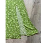 Reformation  Bright Green White Dainty Floral Halsten Slip Midi Dress - 12 Photo 3