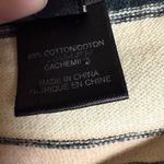 Marc Jacobs  Cream Black Red Striped Sleeveless V-Neck Cashmere Blend Knit Top L Photo 6