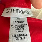 Catherines  1X Red cold shoulder dress 18/20W Bell Sleeve Cocktail party stretch Photo 4