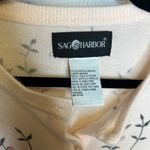 SAGE HARBOR Womens Cardigan Sweater VTG Pink Floral Button Long Sleeve Large Photo 5