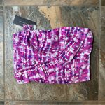 French Connection Aria Faris Ruffle Trim Top NWT Women’s Size 8 Pink Multi Photo 2