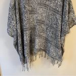Billabong  Aztec Black & White Printed Open Front Cardigan Size S/M 100% Cotton Photo 6