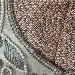 Papell Boutique  Beaded Elegant Gray Silk Jacket Photo 8