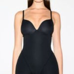 SKIMS $158 NWT  ULTIMATE MID THIGH BODYSUIT ONYX SZ LARGE Photo 0