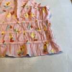 BP Womens Pink 3X Smocked Halter Top Floral Print Ruffle Trim Sleeveless Photo 3