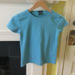 Gap Vintage Y2K Turquoise Short Sleeves Stretch Crewneck - Sz Extra Small (XS) Photo 5
