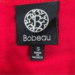 Bobeau ‎ Ladder Cutouts Short Sleeve T Shirt Red Small Cold Shoulder Photo 8