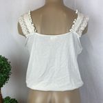 Anthropologie  Moth Ivory Crochet Lace Sleeveless Top S Photo 2