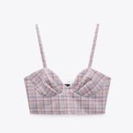 ZARA  | Tweed Crop Tank Photo 6