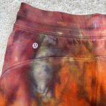 Lululemon  Align High Rise Tie Dye Shorts Women 10 Orange Brown Athletic Photo 5