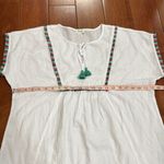 J Crew Fringe beach tunic White Top with Multicolor Trim size S Photo 10