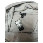 EXPRESS New Sweater Womens XS Gray Cowl Neck Asymmetrical Drop Shoulder Soft Photo 4