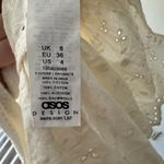 ASOS  Cream Crochet Halter Mini Beachy Mini Dress Eyelet Details Photo 5