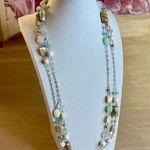 Lia Sophia 0035 Y2K Mixed Media Station Necklace in Pastel Colors Photo 0