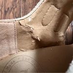 Anthropologie Gee WaWa • Anthro Bess Sandals block heel cream distressed leather double buckle Photo 12