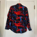 Wrangler  Western Wear Vintage Storm Lightning Novelty Print Snap Front Shirt Photo 1