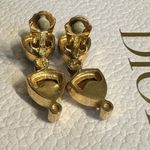 Christian Dior  vintage colored rhinestone gold tone earrings Photo 7
