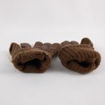 Aris Vintage Brown Knit Fabric Vinyl Patch Gloves Womens One Size Photo 9