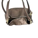 Coach  Madison Phoebe Pebbled Leather 3 Compartment Purple Brown Shoulder Bag Photo 7