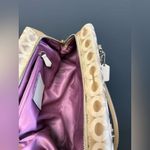 Coach  25638 Madison Madeline White and Gold Canvas Shoulder Bag Photo 4