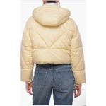 Avec Les Filles Black Cropped Puffer Jacket S Hooded Faux Down Stylish Warm NWT Photo 8