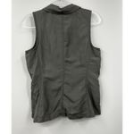 J.Jill Vest Womens Olive Green Silk Linen Sleeveless Top Size Small Photo 6
