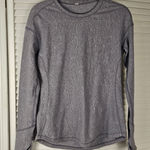 Lululemon Womens Arctic Grey Ice Outrun Long Sleeve Shirt Top 6 8 Photo 0