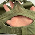 Athleta Advance Olive Green Sports Bra Mesh Back sz 32DD Gym Molded High Impact Photo 3