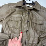 Marissa Webb Green Faux Leather belted Dress Size 6 Photo 5