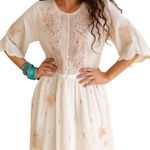 Johnny Was heavily embroidered Elizabetta baby doll dress NWT (oversized) RARE Photo 0