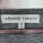 Absolutely Famous Bishop Long Sleeve Knit Top Charcoal Grey Medium Photo 8