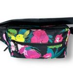 Vera Bradley  Belt Bag Fanny Pack Floral Black Pink Nylon Adjustable Waist Travel Photo 7