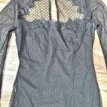 Likely  | LBD Little Black Dress Ruffle Wide Long Sleeve Lace Overlay | Size 6 Photo 4