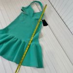 Guess NWT Green Scuba Ruffled Hem Cut Out Mini Dress Size S Photo 4