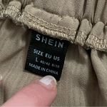 SheIn tan stretchy wide leg high waisted business casual pants with pockets L Photo 3